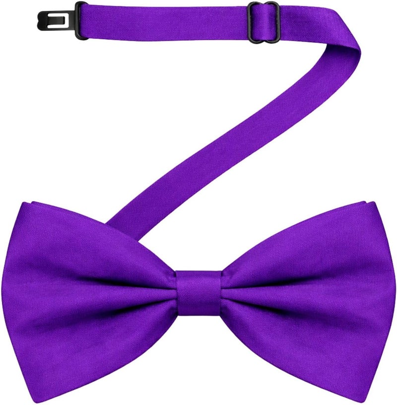 MD Style Bow Ties for Men Pre-Tied Adjustable - Classic Men's Bow Tie - Tuxedo Wedding Formal Bowtie Solid Color Bowties - Image 1